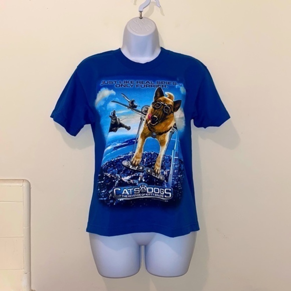 Unisex Youth Cats & Dogs “The Revenge of Kitty Galore” Blue Movie Promo Tee